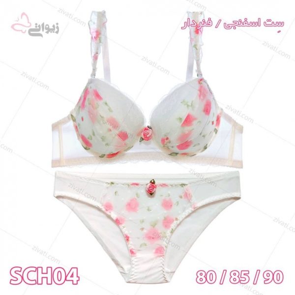 07cfd02fb0fa7904e1382687a05233a7_l ست شورت و سوتین فانتزی دور تور اسفنجی فنردار بسته عمده سه تایی - تصویر 1