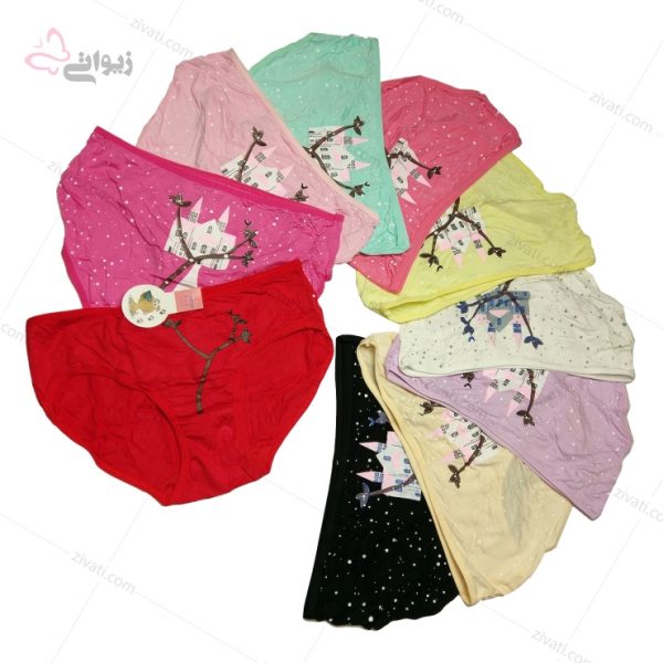 0b242dd5a6f3b60d9c07a5d96a2bc449_l شورت زنانه گیاهی ضد حساسیت پشت طرحدار تی تی لارج - تصویر 1