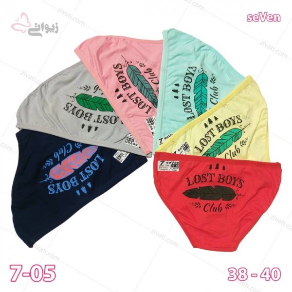 1737e3c33fc32ca2e2fe2f4f6596342f_l بسته جین شورت زنانه اسلیپ نخی با کیفیت سون seVen طرح پر Lost boys در شش رنگبندی - تصویر 1