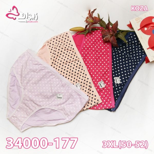 شورت نخی سایز بزرگ کوزا خالدار - تصویر 1