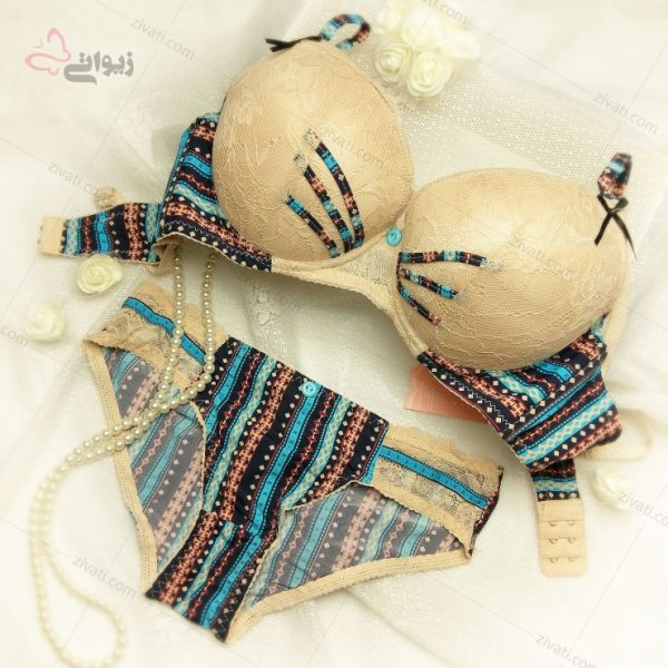 6f37918316c428e83362ed5eebb78719_l ست شورت و سوتین اسفنجی فنردار کایلانی درجه یک در 5 رنگبندی - تصویر 1