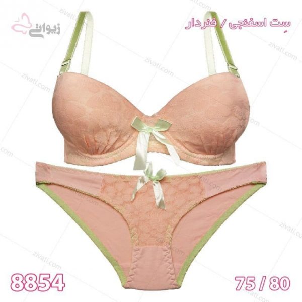 6f3f3fad366035a1131762e00e6afa11_l ست لباس زیر زنانه شورت و سوتین اسفنجی فنردار با کیفیت عالی در دو رنگ - تصویر 1