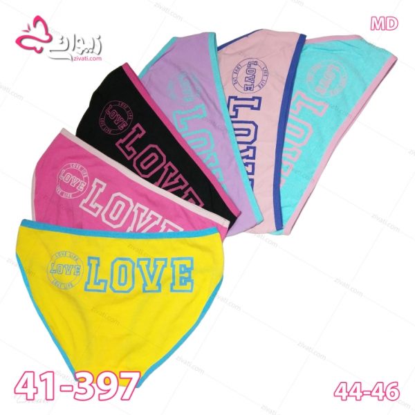 شورت زنانه نخی سایز بزرگ طرح Love - تصویر 1