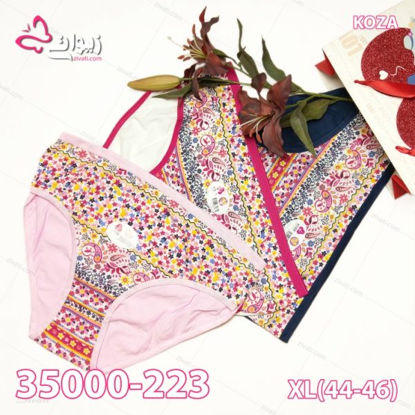 شورت نخی ترک طرح گلدار رنگی - تصویر 1