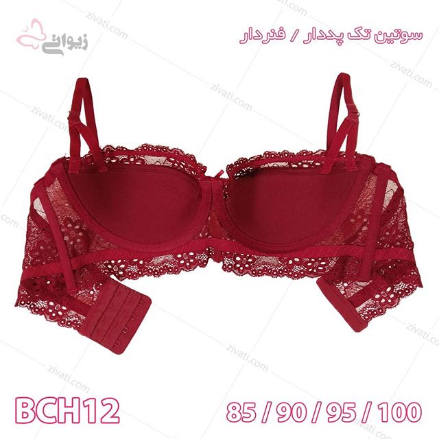 سوتین تک با پد نازک فنردار دور گیپوری مجلسی جینی ۱۲ تایی