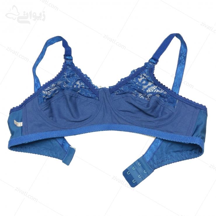 bra-zivati-160-darkblue-cup سوتین تک گیپوری بدون فنر بدون اسفنج زیواتی رنگ آبی