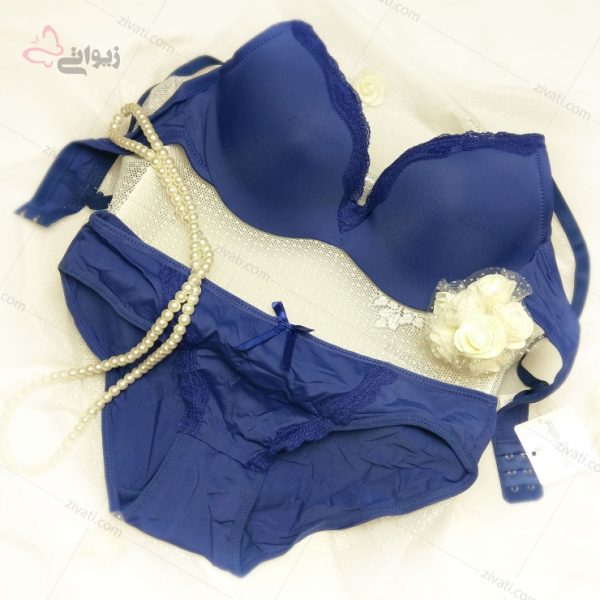 ست سوتین اسفنجی فنردار و شورت درجه یک ساده دارای چهار رنگ - تصویر 1
