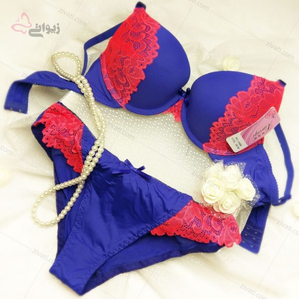 edb573a17581af3290eff07627fcedd0_l ست شورت و سوتین فانتزی درجه یک نیم جک فنردار با رنگهای جذاب - تصویر 1