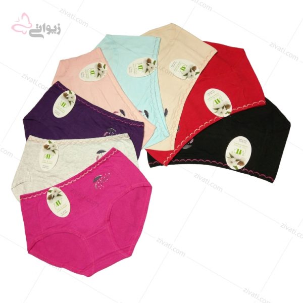 f3fa6960b52e3c842fd94fee5eb122ab_l شورت فاق بلند زنانه نخ پنبه طرح umbrella - تصویر 1