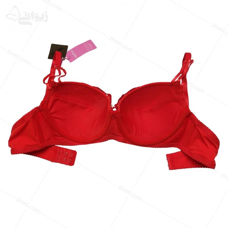 set-angelsaura-k13016-red-cup ست شورت و سوتین کاپ اسفنجی فنردار ساده دانتل دار
