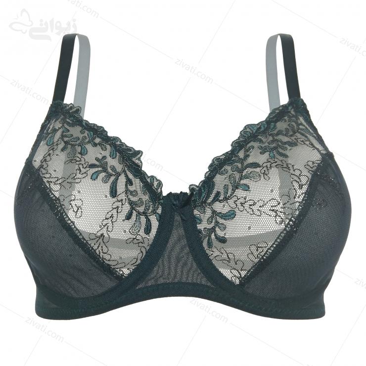 set-anoosheh-510-darkgreen-bra-front ست شورت و سوتین فانتزی توری انوشه در دو رنگ