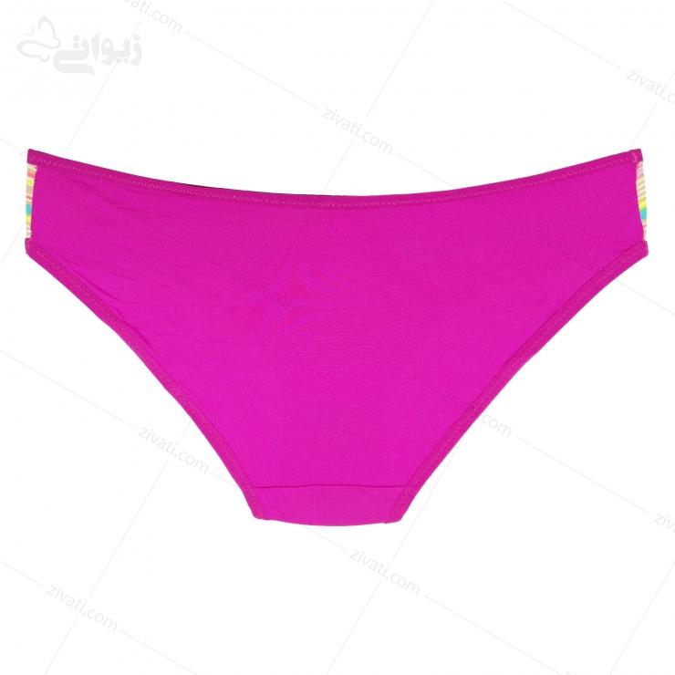 set-chini-601-purple-short-back ست شورت و سوتین اسنفجی چند رنگ فسفری راه راه جذاب