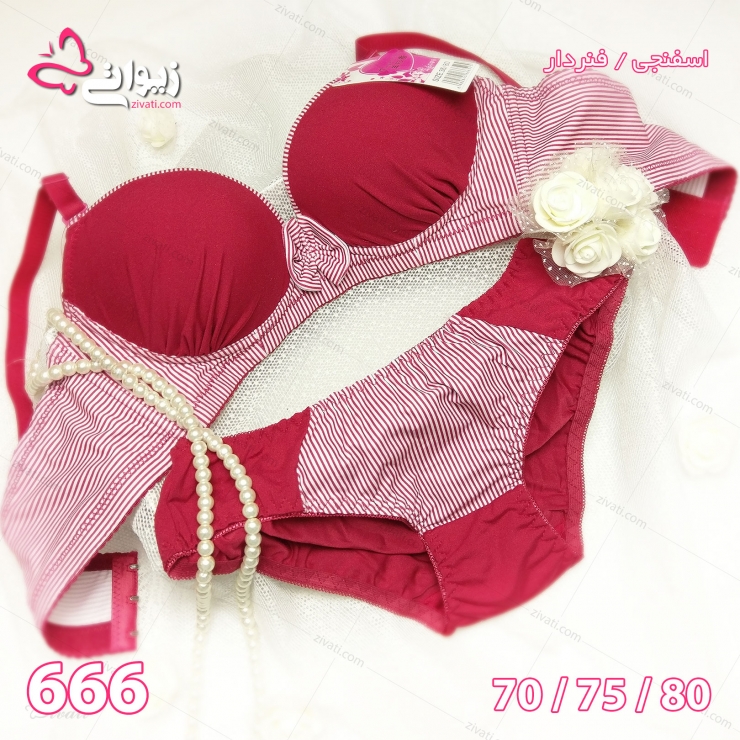 set-chini-666-darkred-01 لباس زیر عمده ست شورت و سوتین دخترانه