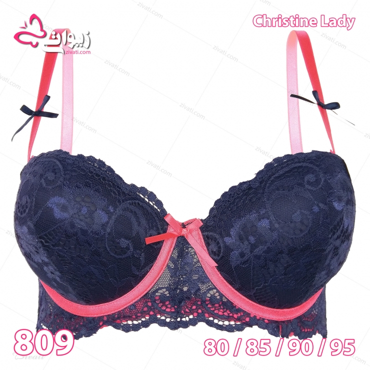 set-cl-809-darkblue-bra-front لباس زیر زنانه فانتزی تور