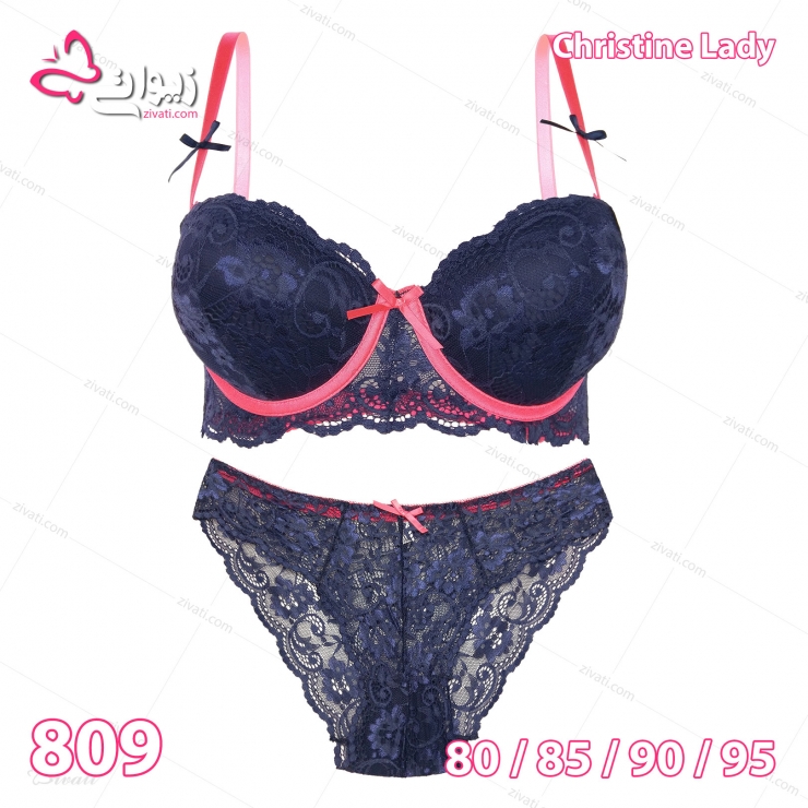 set-cl-809-darkblue-front لباس زیر زنانه فانتزی تور