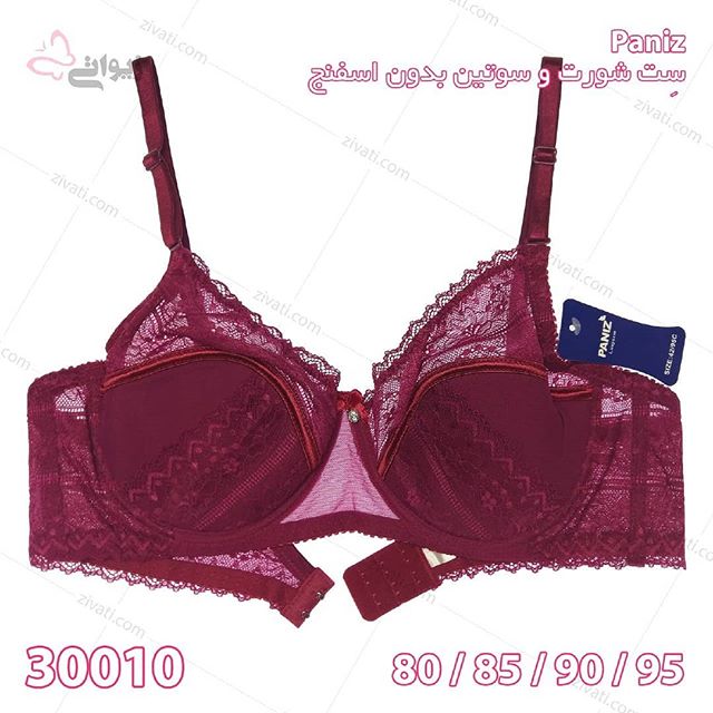 set-d9bed8a7d986db8cd8b2-30010-20022019010452-18115 ست لباس زیر بدون اسفنج فنردار Paniz با شورت توری لامبادا