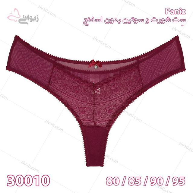 set-d9bed8a7d986db8cd8b2-30010-20022019010453-13826 ست لباس زیر بدون اسفنج فنردار Paniz با شورت توری لامبادا