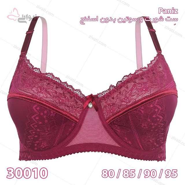 set-d9bed8a7d986db8cd8b2-30010-20022019010453-18730 ست لباس زیر بدون اسفنج فنردار Paniz با شورت توری لامبادا