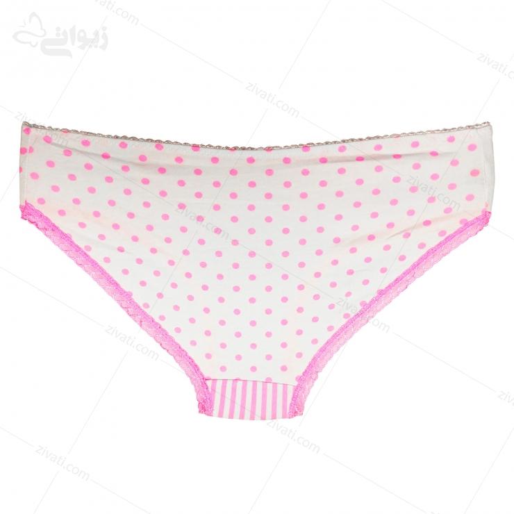 set-kailanni-13015-pink-short-back ست شورت و سوتین اسفنجی خال خال کایلانی