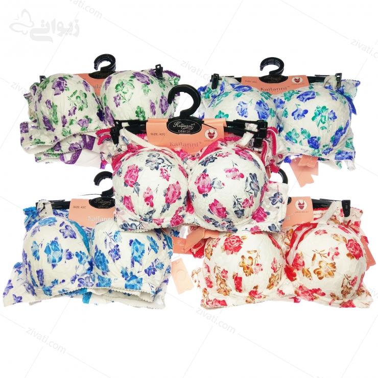 set-kailanni-k16003-multicolor ست شورت و سوتین اسفنجی فنردار فانتزی گلدلر کایلانی صورتی