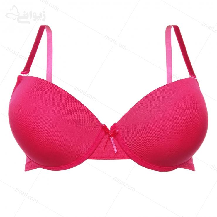 set-turk-u109-red-bra-front ست شورت و سوتین ساده ترک پوشاپ جکدار فنردار