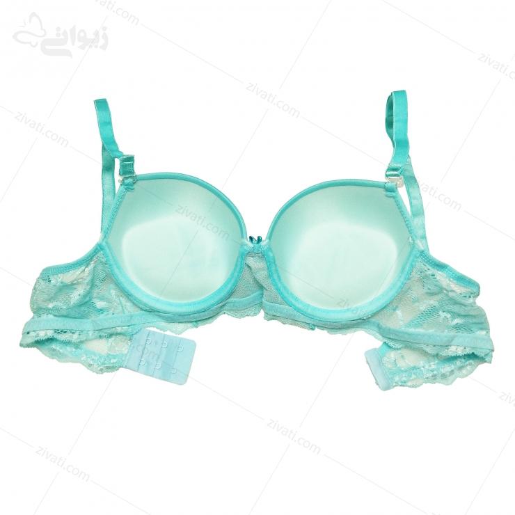 set-turk-u110-blue-bra-cup ست شورت و سوتین جدید ترک پوش اپ جک دار درجه یک