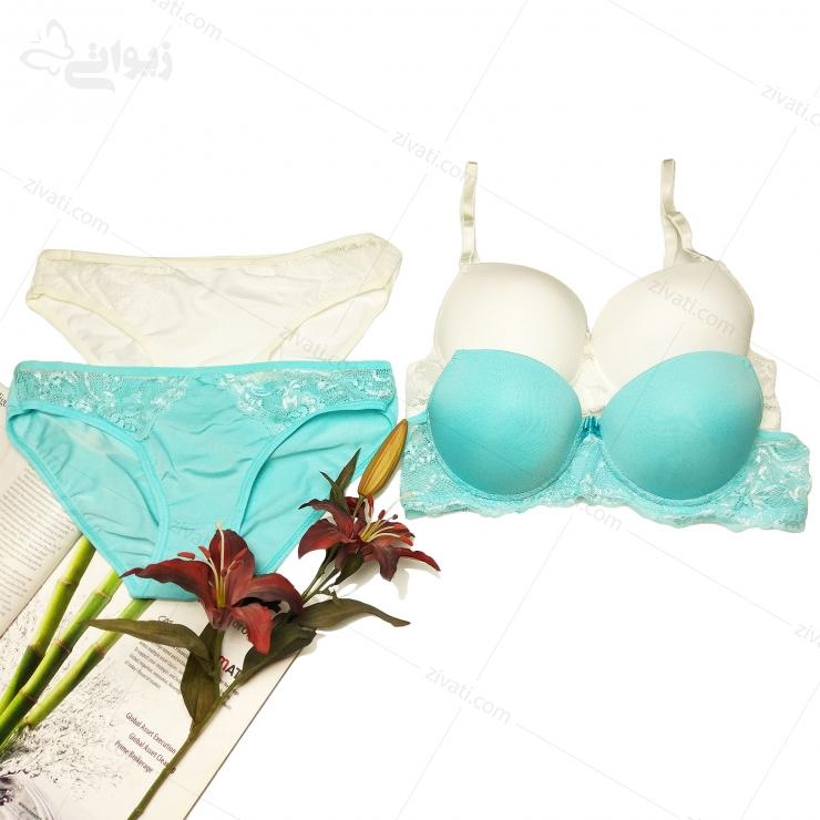 set-turk-u110-multicolor ست شورت و سوتین جدید ترک پوش اپ جک دار درجه یک