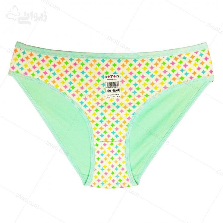 short-coton-cot04-lightgreen-front شورت نخی زنانه ایرانی کوتون جذاب کانال لباس زیر