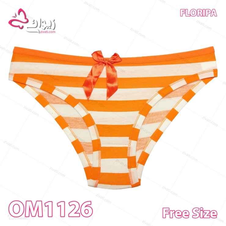 short-floripa-om1126-orange-front لباس زیر عمده شورت راه راه گیاهی