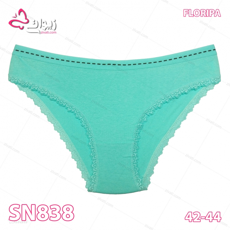 short-floripa-sn838-lightgreen-front لباس زیر عمده شورت نخی