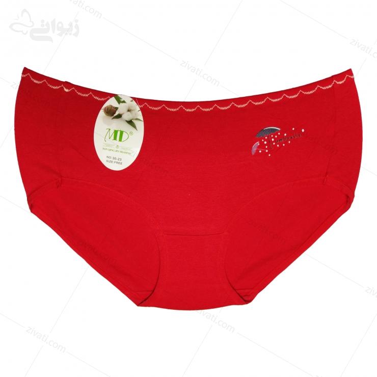 short-md-30-23-red-front شورت نخ پنبه زنانه طرح umbrella ضد حساسیت