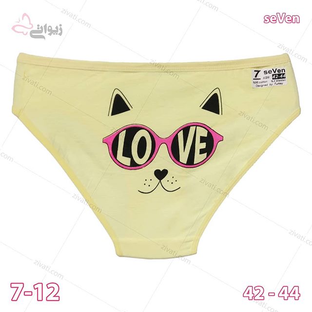 short-seven-7-12-14082019111632-23944 بسته جین شورت زنانه اسلیپ نخی با کیفیت سون seVen طرح گربه Love در شش رنگبندی