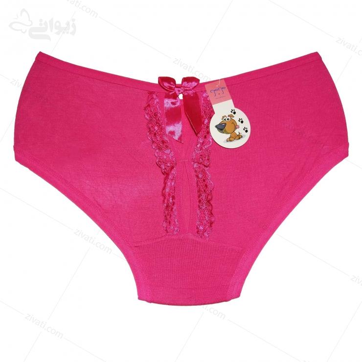 short-tt-1086-darkpink-back-l شورت زنانه نخی گیاهی ضد حساسیت فانتزی پشت باز تی تی