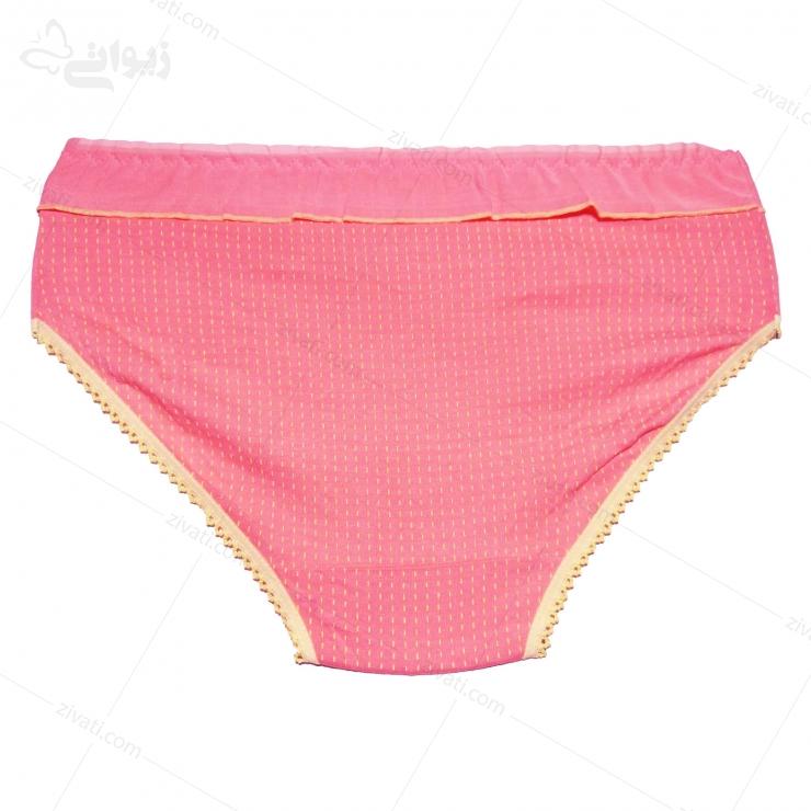 short-tt-3083-pink-back-social شورت زنانه فانتزی نخی طرح نقطه چین تی تی