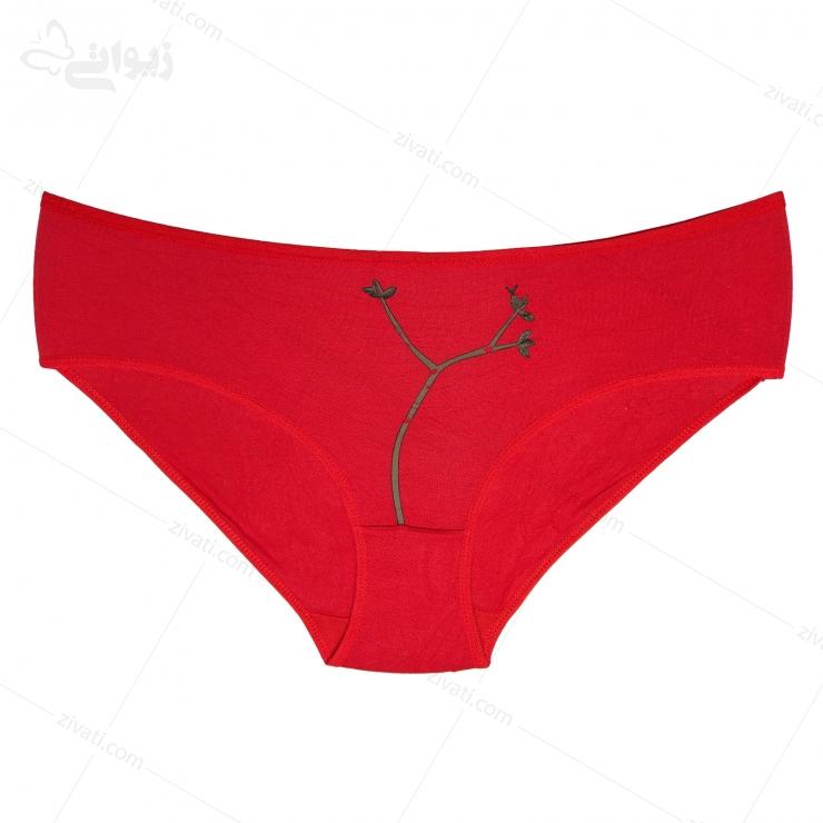 short-tt-53332-red-front-l-1 شورت زنانه گیاهی ضد حساسیت پشت طرحدار تی تی