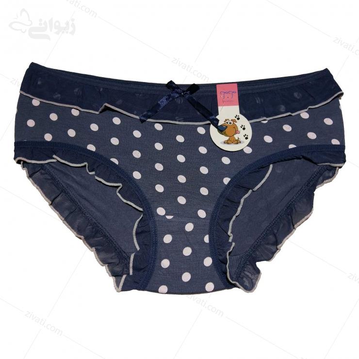 short-tt-l238-darkblue-front شورت زنانه فانتزی نخی لبه توری خال درشت تی تی