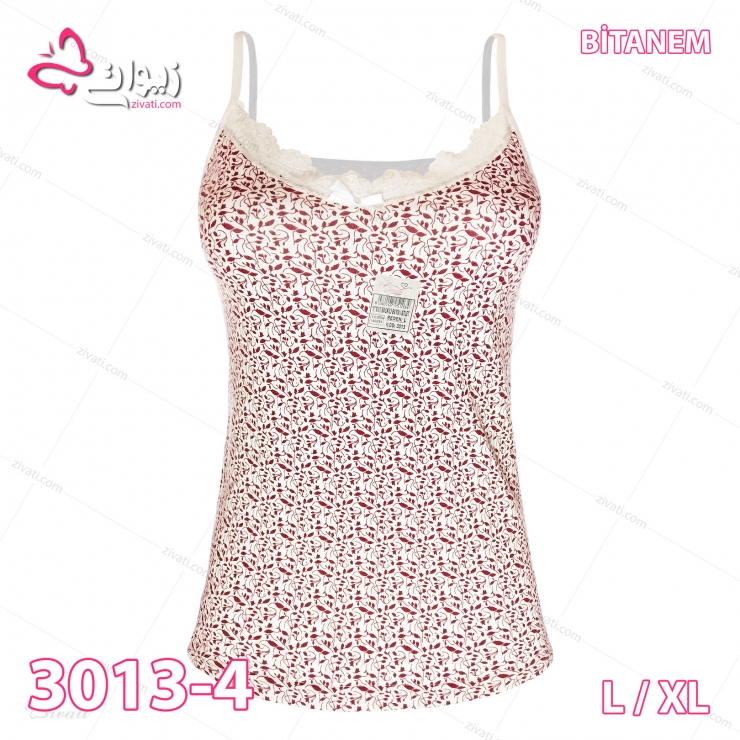sleep-bitanem-3013-4-darkred لباس زیر عمده تاپ زنانه نخی ترک
