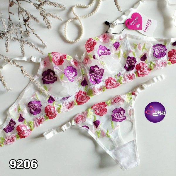 ست شورت و سوتین زنانه هانیس مدل توری 9206 - تصویر 1