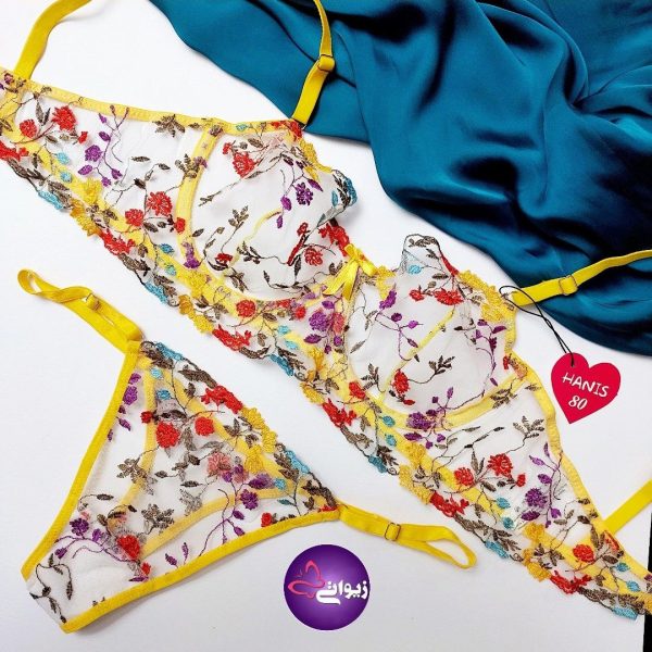 hanis-9305-underwear-set-0 ست لباس زیر زنانه هانیس مدل توری 9305 - تصویر 1