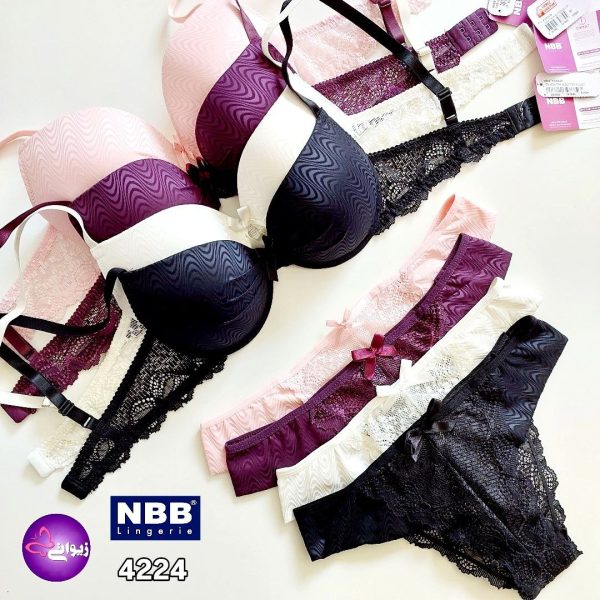 nbb-4224-underwear-set-01 ست شورت و سوتین اسفنجی فنردار ان بی بی NBB کد 4224 - تصویر 1