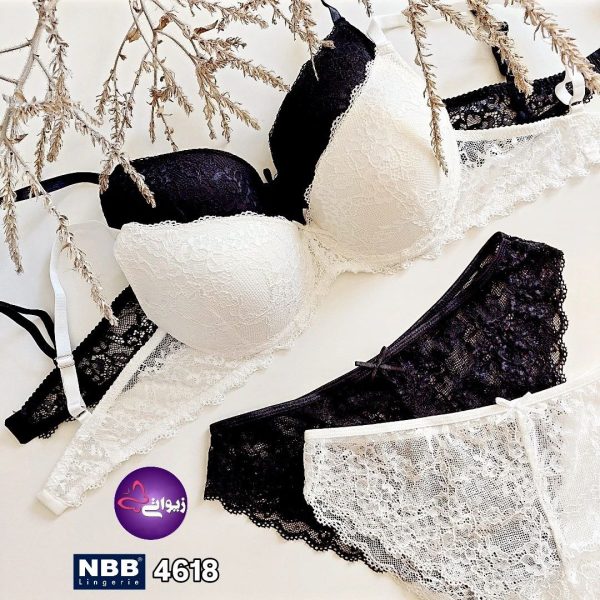 nbb-4618-underwear-set-01 ست شورت و سوتین اسفنجی فنردار ان بی بی NBB کد 4618 - تصویر 1