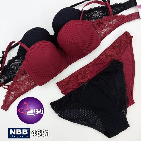 nbb-4691-underwear-set-01 ست شورت و سوتین اسفنجی فنردار ان بی بی NBB کد 4691 - تصویر 1