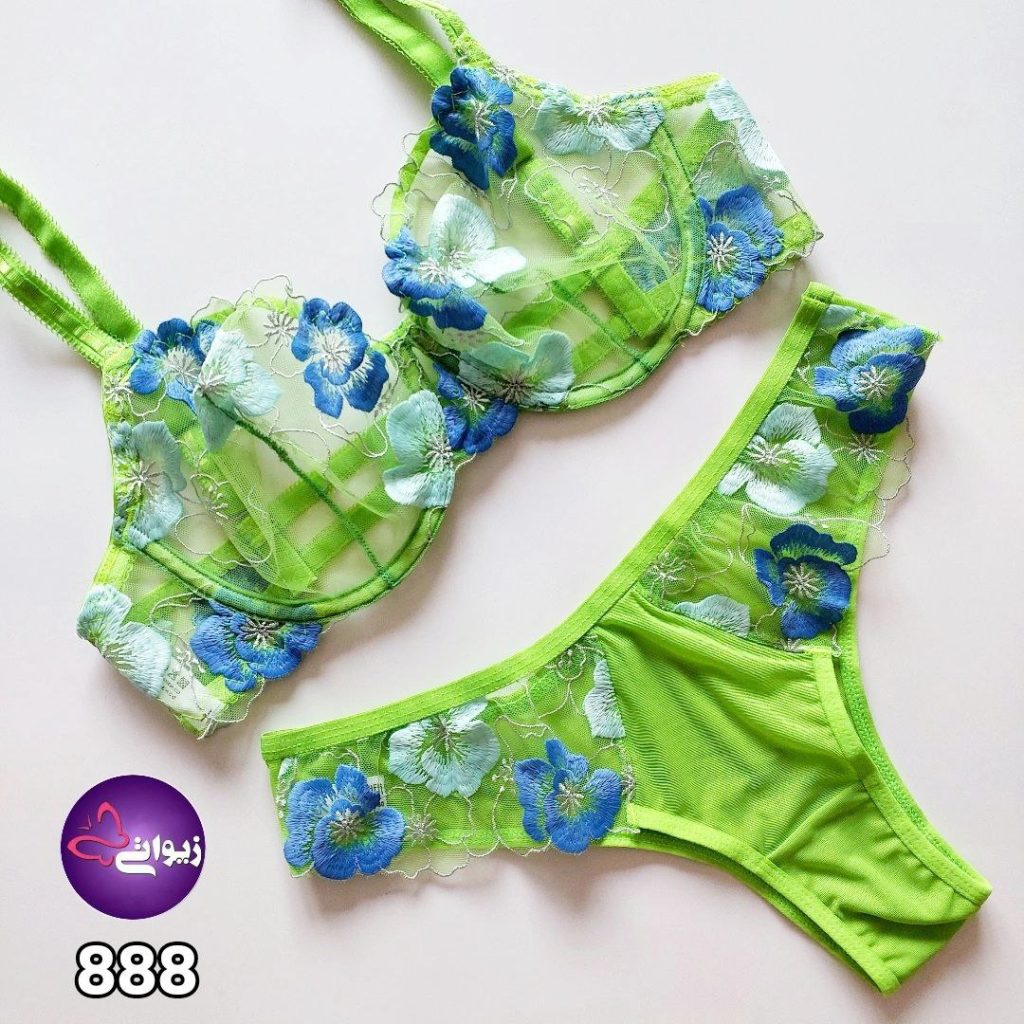 ست شورت و سوتین فنردار فانتزی نوشه پوش کد 888-29