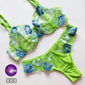 ست شورت و سوتین فنردار فانتزی نوشه پوش کد 888-29