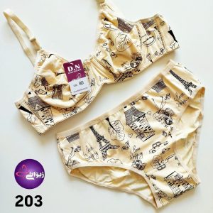 ست شورت و سوتین بدون اسفنج نخی DN کد 203-1