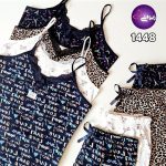 تاپ و شلوارک نخی میسپل کد 1448 - تصویر 3